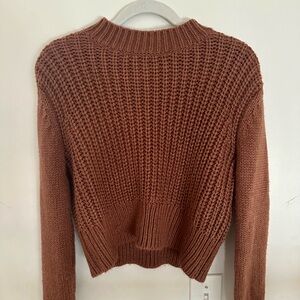 Pacsun Women’s Sweater Slightly Cropped Size Medium Brown/Orange